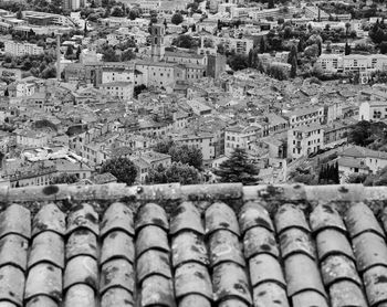 High angle view of townscape