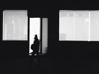 Silhouette wall with windows