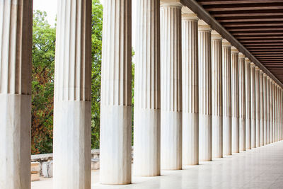 Columns at the stoa of attalos in athens