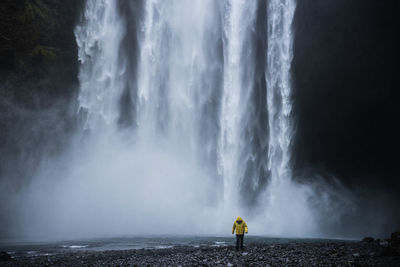 Scenic view of waterfall