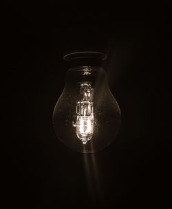 Close-up of glass against black background