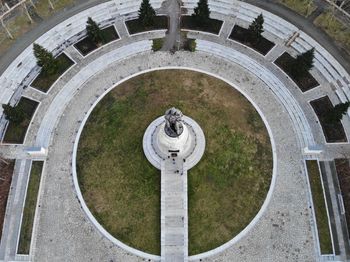 High angle view of building