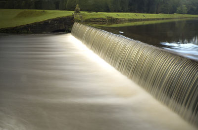 View of dam on river