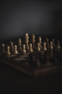 Close-up of chess board