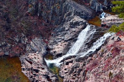 Scenic view of waterfall