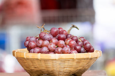 Close-up of fruits in basket