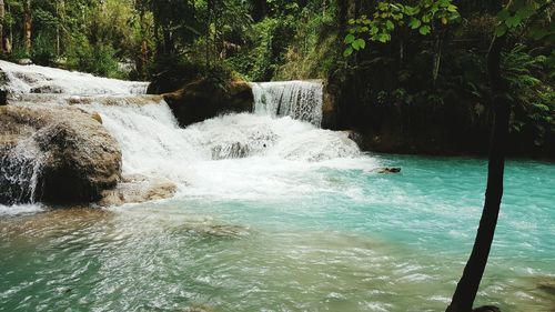 River flowing through rocks