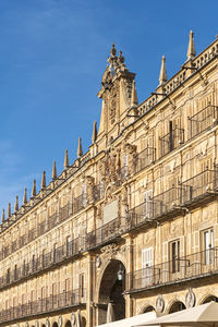 Low angle view of historical building against sky