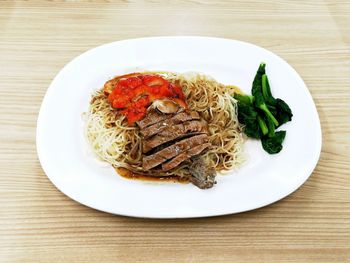 Close-up of meal served in plate