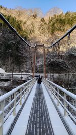 Bridge against sky during winter