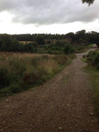 View of landscape against cloudy sky