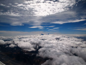 Aerial view of cloudy sky