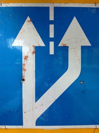 Close-up of road sign