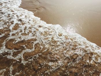 High angle view of beach