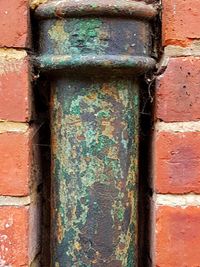 Close-up of multi colored brick wall