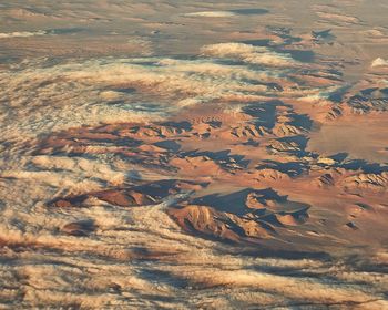 High angle view of dramatic landscape