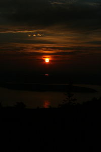 Scenic view of sunset over sea