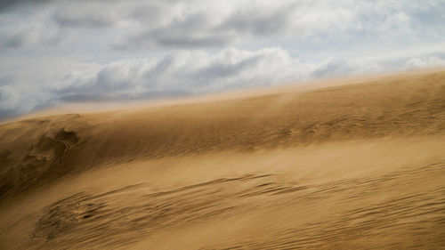 Scenic view of desert against sky