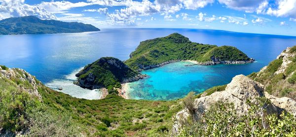 Panoramic view of sea against sky