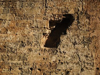 Close-up of weathered wall