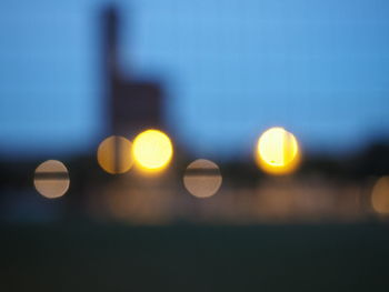 Defocused lights at night