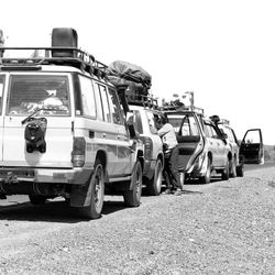 View of vehicles on road