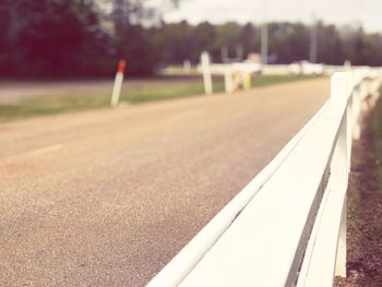 Close-up of empty road in park