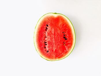 Close-up of apple against white background