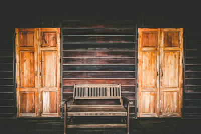 Close-up of wooden door