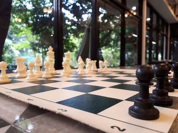 Close-up of chess board