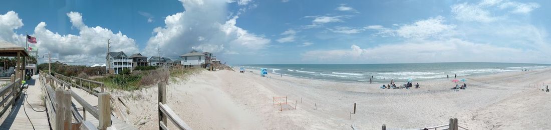 Panoramic view of beach against sky