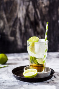 Close-up of drink on table