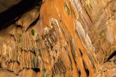 Low angle view of rock formation