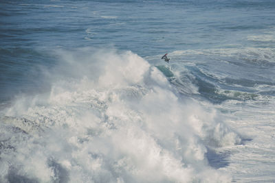 High angle view of sea