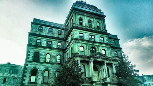 Low angle view of building against sky