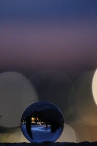 Close-up of hot air balloon against clear sky