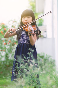 Girl playing violin