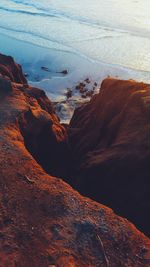 Scenic view of beach during winter