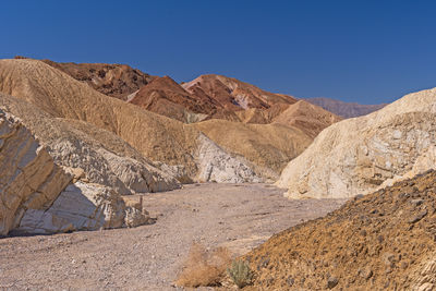 Colorful ridges in a desert valley at zabriskie point in death valley national park in california