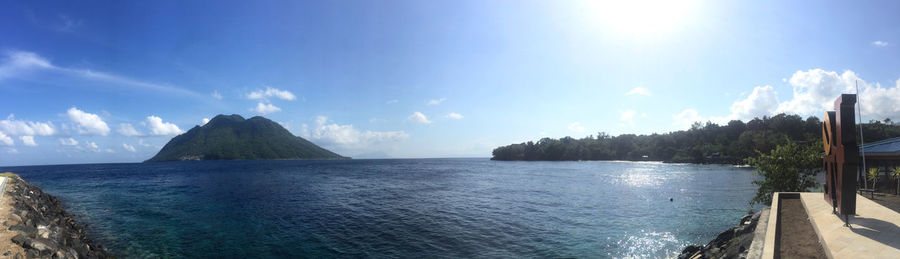 Panoramic view of sea against sky