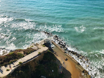 High angle view of swimming pool