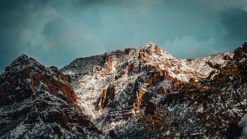 Low angle view of mountain against sky