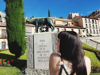 Me with a capitolin wolf monument in segovia