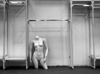 View of mannequin in store