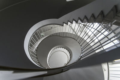 Low angle view of spiral steps in building