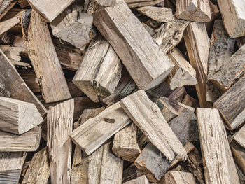 Full frame shot of firewood