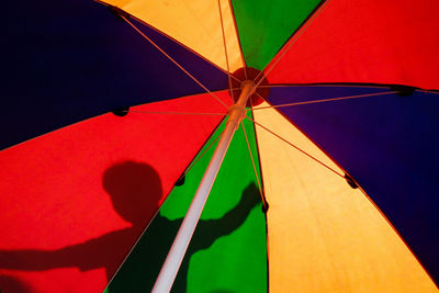 Close-up of multi colored umbrella