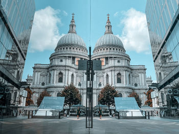 View of building against cloudy sky