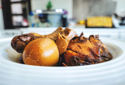 Close-up of food in plate