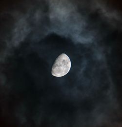 Low angle view of moon in sky